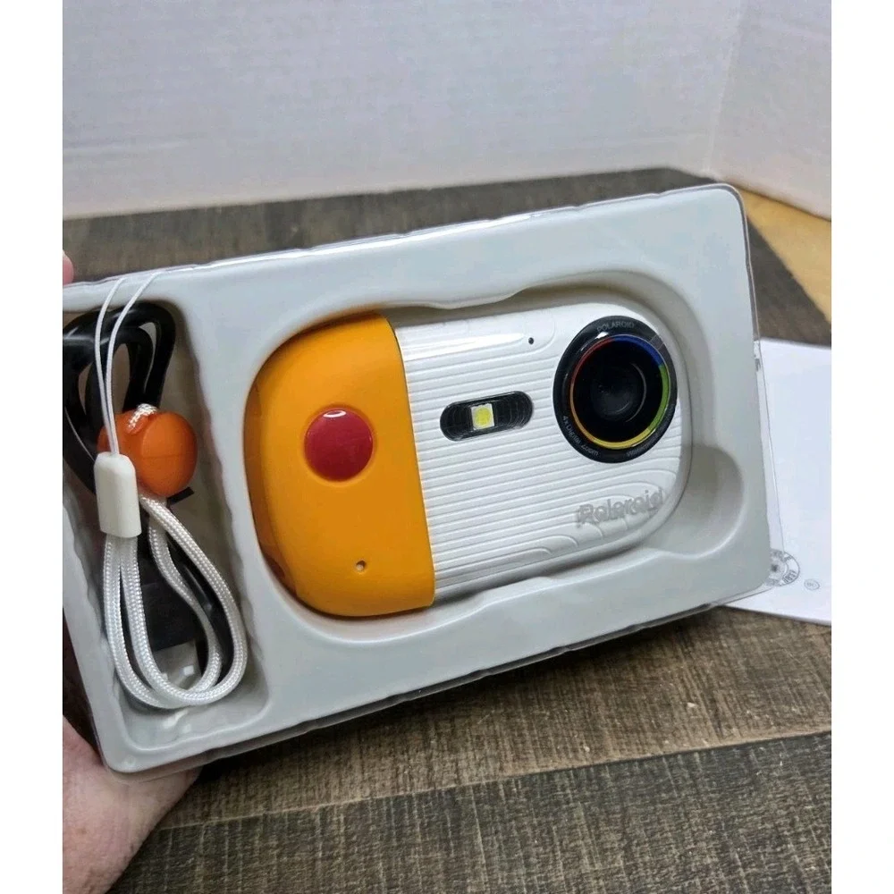 Polaroid Wave Underwater Camera Waterproof Action Cam Orange White Open Box